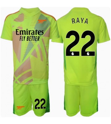 Arsenal David Raya #22 Målvakt Hemmakläder Barn 2024-25 Kortärmad (+ Korta byxor)